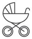 Baby carriage icon