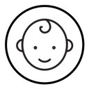 Baby face icon