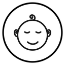 Baby face icon