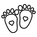 Baby footprint icon