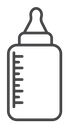 Baby milk bottle Black Outline icon