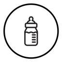 Baby milk bottle icon