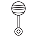 Baby rattle icon