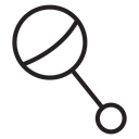 Baby rattle icon