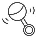 Baby rattle icon