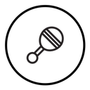 Baby rattle icon