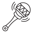 Baby rattle icon