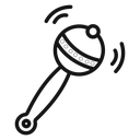 Baby rattle icon