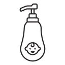 Baby shampoo container icon