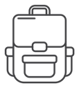 Backpack Black Outline icon