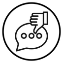 Bad feedback Black Outline icon