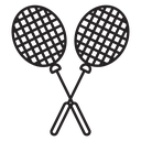 Badminton racquet icon