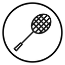 Badminton racquet icon