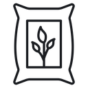Bag of plant fertilizer icon