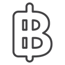Baht sign icon