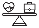 Balance life and work icon