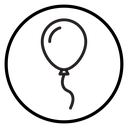 Balloon Black Outline icon