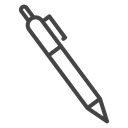 Ballpoint Pen Clip Black Outline icon