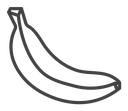 Banana Black Outline icon
