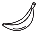 Banana Black Outline icon