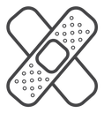 Band aid Black Outline icon
