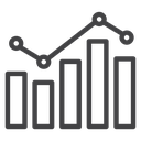 Bar Chart Trend Black Outline icon