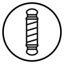 Barber pole icon