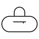 Barrel handbag icon