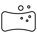 Bath sponge Black Outline icon