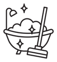 Bathtub cleaning icon