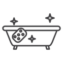 Bathtub cleaning icon