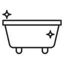 Bathtub cleaning icon