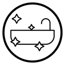 Bathtub cleaning icon