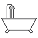 Bathtub Shower Black Outline icon