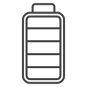 Battery Bars Black Outline icon