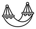 Beach hammock icon
