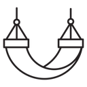 Beach hammock icon