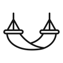 Beach hammock icon