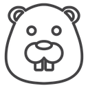 Beaver Black Outline icon