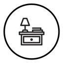 Bedside table icon