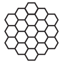 Bee Honeycomb Black Outline icon