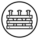 Beer bottles in basket icon