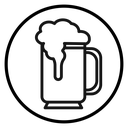 Beer mug Black Outline icon