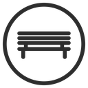 Bench vector set icon