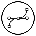 Bezier curve icon