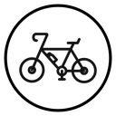 Bicycle Black Outline icon