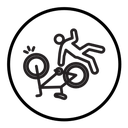 Bicycle accident icon