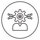 Big data scientist icon