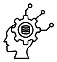 Big data scientist icon