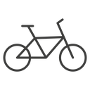 Biking mountain icon